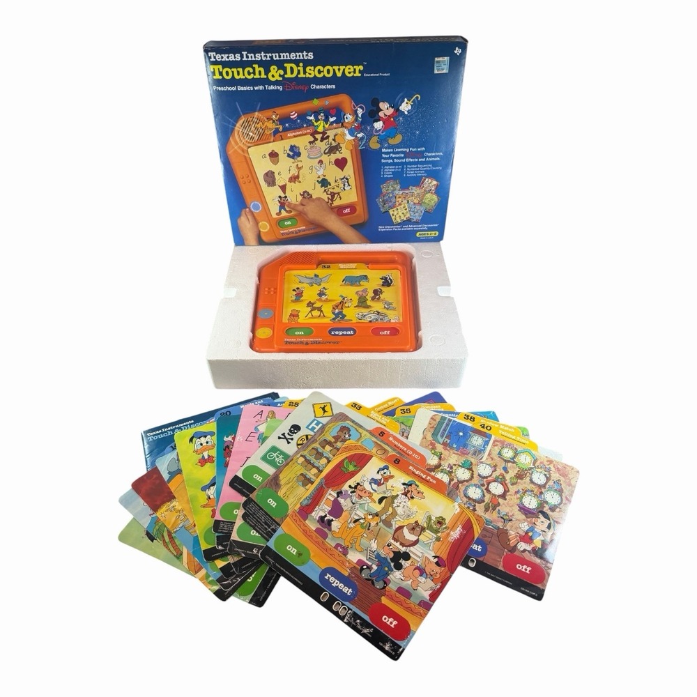 Rare 1987 Disney Mickey Mouse Texas Instruments Touch & Discover Learning Pad